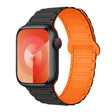 For Apple Watch SE 44mm I-Shaped Magnetic Silicone Watch Band(Black Orange) - free shipping - PMC TechLife - Order now!
