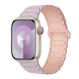 For Apple Watch 38mm I-Shaped Magnetic Silicone Watch Band(Light Purple Pink) - Watch Bands by PMC TechLife | Online Shopping South Africa | PMC TechLife