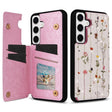 For Samsung Galaxy S25 5G Printed Double Buckle RFID Anti-theft Phone Case(Dried Flower World) - Galaxy S25 5G Cases by PMC TechLife | Online Shopping South Africa | PMC TechLife | Buy Now Pay Later Mobicred