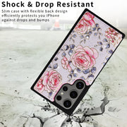 For Samsung Galaxy S25 Ultra 5G Printed Double Buckle RFID Anti-theft Phone Case(Pastoral Rose)