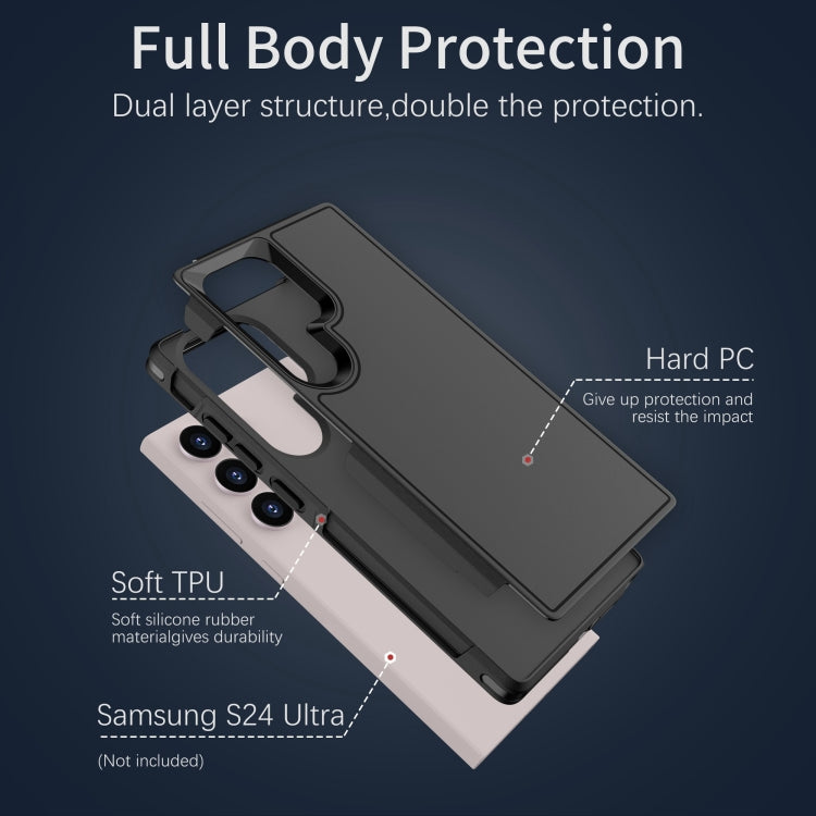 For Samsung Galaxy S22 Ultra 5G RedPepper Armor PC Hybrid TPU Phone Case(Black) - Galaxy S22 Ultra 5G Cases by RedPepper | Online Shopping South Africa | PMC Jewellery | Buy Now Pay Later Mobicred
