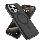 For iPhone 15 Pro RedPepper Armor Magsafe PC Hybrid TPU Phone Case(Black)