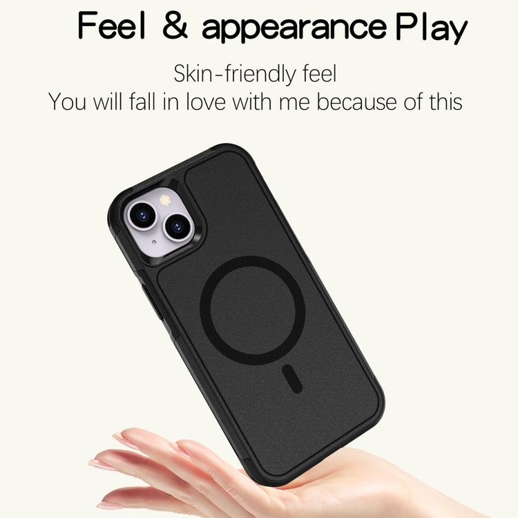 For iPhone 15 RedPepper Armor Magsafe PC Hybrid TPU Phone Case(Black) - free shipping - PMC Jewellery - Order now!