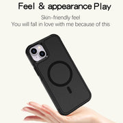 For iPhone 15 RedPepper Armor Magsafe PC Hybrid TPU Phone Case(Black)