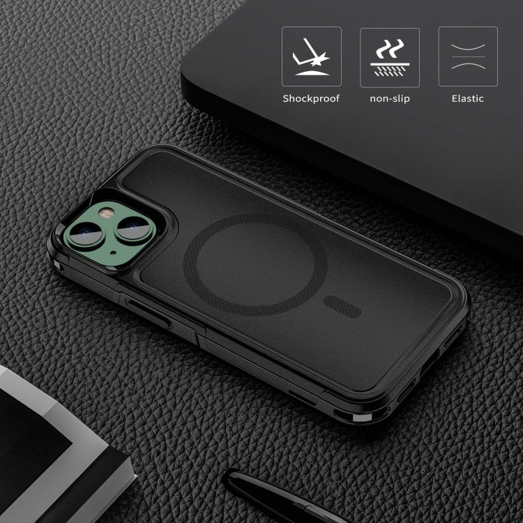 For iPhone 14 RedPepper Armor Magsafe PC Hybrid TPU Phone Case(Black) - free shipping - PMc TechLife - Order now!