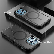 For iPhone 13 Pro RedPepper Armor Magsafe PC Hybrid TPU Phone Case(Black)