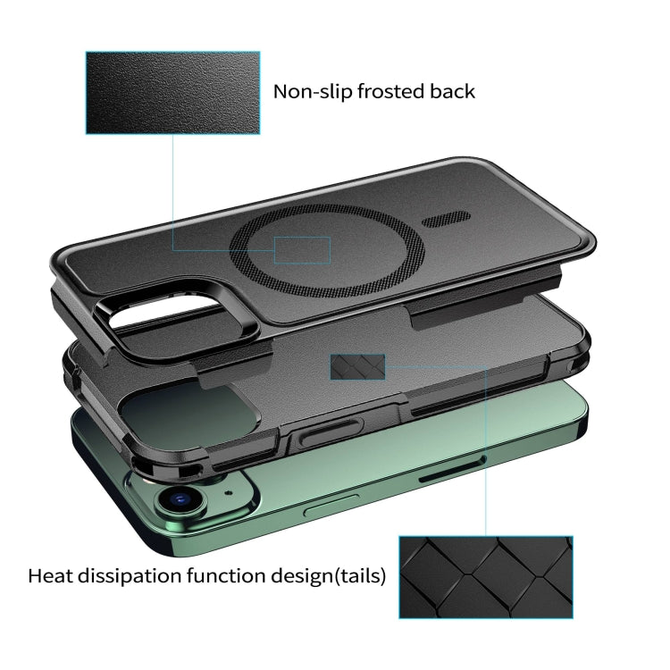 For iPhone 13 RedPepper Armor Magsafe PC Hybrid TPU Phone Case(Black) - iPhone 13 Cases by RedPepper | Online Shopping South Africa | PMC TechLife | Buy Now Pay Later Mobicred