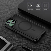 For iPhone 13 RedPepper Armor Magsafe PC Hybrid TPU Phone Case(Black)