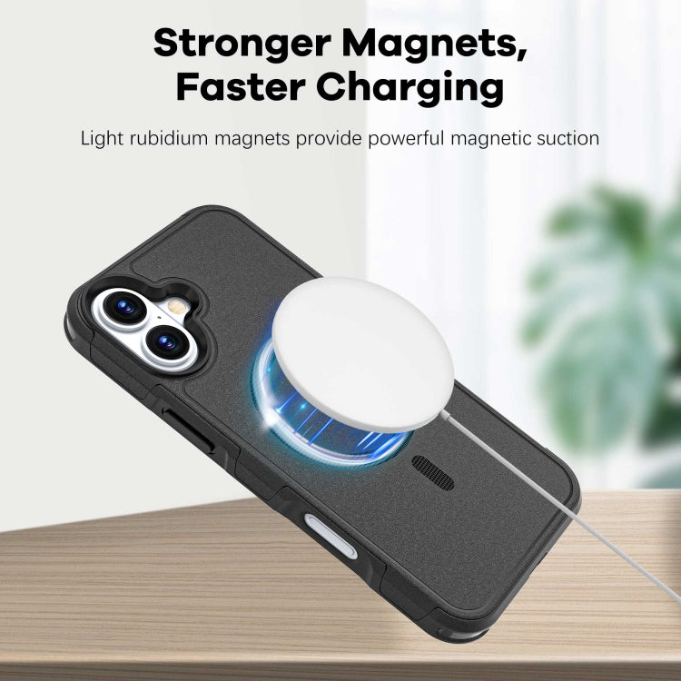 For iPhone 16 Plus RedPepper Armor Magsafe PC Hybrid TPU Phone Case(Black) - iPhone 16 Plus Cases by RedPepper | Online Shopping South Africa | PMC TechLife | Buy Now Pay Later Mobicred
