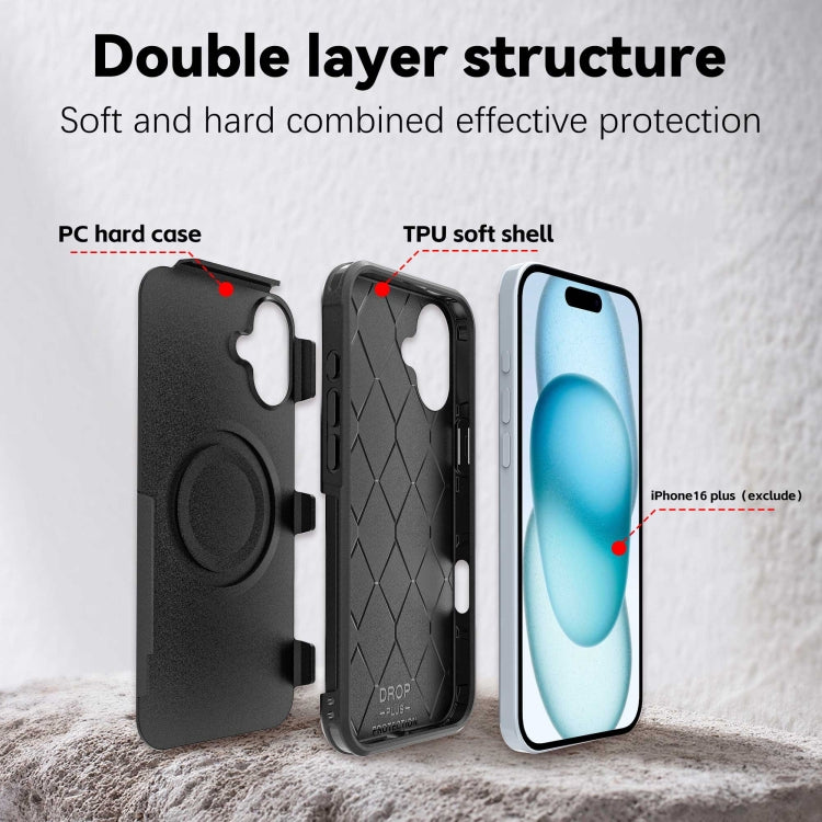 For iPhone 16 Plus RedPepper Armor Magsafe PC Hybrid TPU Phone Case(Black) - iPhone 16 Plus Cases by RedPepper | Online Shopping South Africa | PMC TechLife | Buy Now Pay Later Mobicred