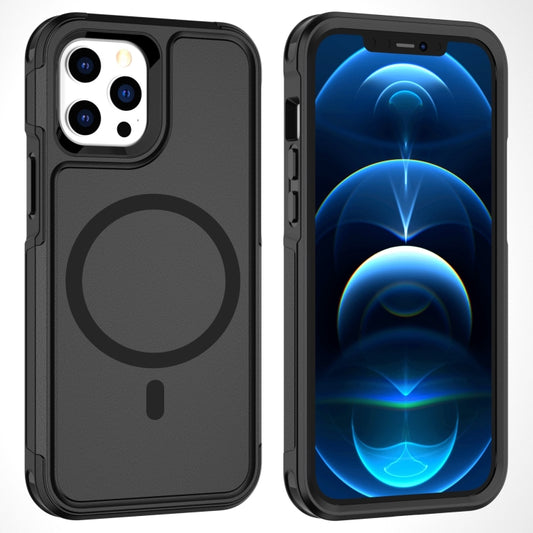 For iPhone 12 Pro Max RedPepper Armor Magsafe PC Hybrid TPU Phone Case(Black) - free shipping - PMC Jewellery - Order now!