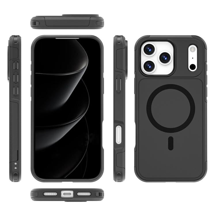 For iPhone 17 Pro Max RedPepper Armor Magsafe PC Hybrid TPU Phone Case(Black) - free shipping - PMC Jewellery - Order now!