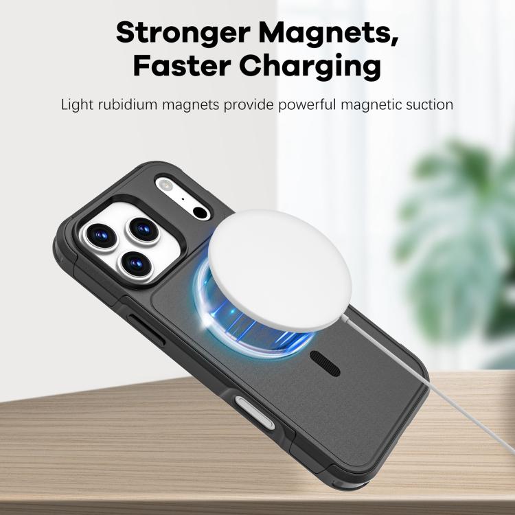 For iPhone 17 Pro Max RedPepper Armor Magsafe PC Hybrid TPU Phone Case(Black) - free shipping - PMC Jewellery - Order now!