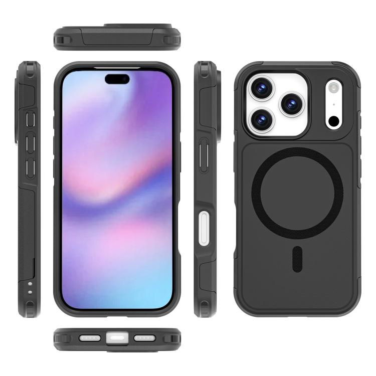For iPhone 17 Pro RedPepper Armor Magsafe PC Hybrid TPU Phone Case(Black) - iPhone 17 Pro Cases by RedPepper | Online Shopping South Africa | PMC Jewellery | Buy Now Pay Later Mobicred