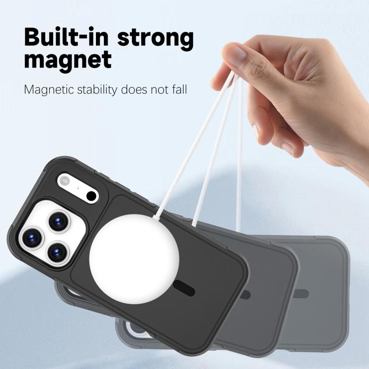 For iPhone 17 Pro RedPepper Armor Magsafe PC Hybrid TPU Phone Case(Black) - iPhone 17 Pro Cases by RedPepper | Online Shopping South Africa | PMC Jewellery | Buy Now Pay Later Mobicred
