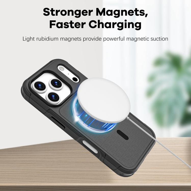 For iPhone 17 Pro RedPepper Armor Magsafe PC Hybrid TPU Phone Case(Black) - iPhone 17 Pro Cases by RedPepper | Online Shopping South Africa | PMC Jewellery | Buy Now Pay Later Mobicred
