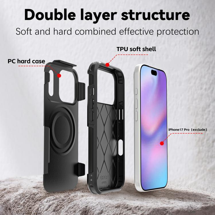 For iPhone 17 Pro RedPepper Armor Magsafe PC Hybrid TPU Phone Case(Black) - iPhone 17 Pro Cases by RedPepper | Online Shopping South Africa | PMC Jewellery | Buy Now Pay Later Mobicred