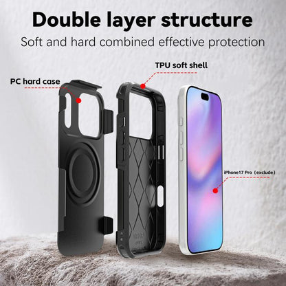 For iPhone 17 Pro RedPepper Armor Magsafe PC Hybrid TPU Phone Case(Black) - iPhone 17 Pro Cases by RedPepper | Online Shopping South Africa | PMC Jewellery | Buy Now Pay Later Mobicred