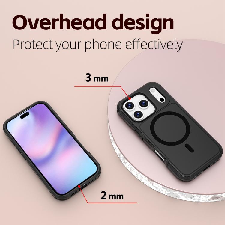 For iPhone 17 Pro RedPepper Armor Magsafe PC Hybrid TPU Phone Case(Black) - iPhone 17 Pro Cases by RedPepper | Online Shopping South Africa | PMC Jewellery | Buy Now Pay Later Mobicred