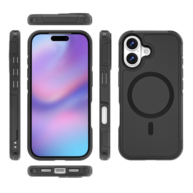 For iPhone 17 RedPepper Armor Magsafe PC Hybrid TPU Phone Case(Black) - free shipping - PMC Jewellery - Order now!