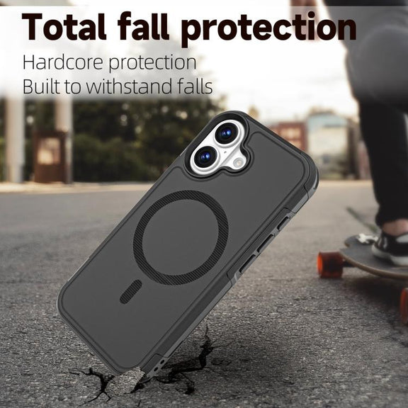 For iPhone 17 RedPepper Armor Magsafe PC Hybrid TPU Phone Case(Black)