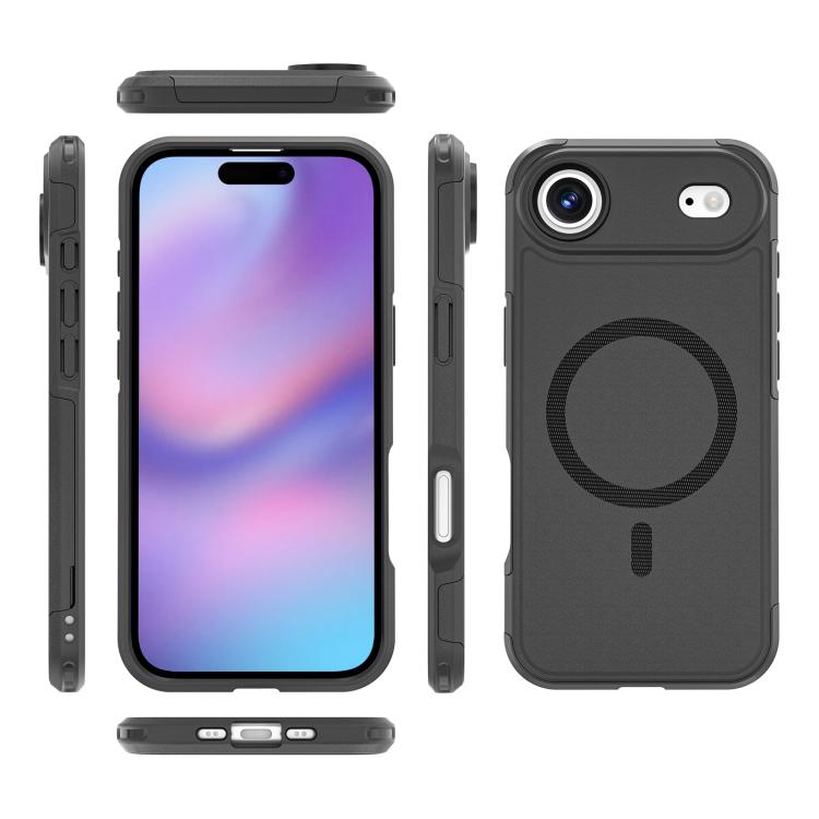 For iPhone 17 Air RedPepper Armor Magsafe PC Hybrid TPU Phone Case(Black) - free shipping - PMC Jewellery - Order now!