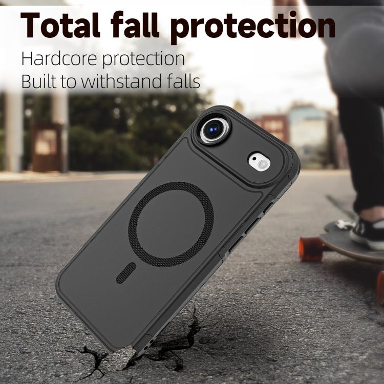 For iPhone 17 Air RedPepper Armor Magsafe PC Hybrid TPU Phone Case(Black)