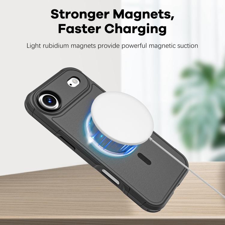 For iPhone 17 Air RedPepper Armor Magsafe PC Hybrid TPU Phone Case(Black) - free shipping - PMC Jewellery - Order now!