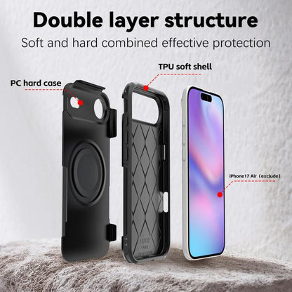 For iPhone 17 Air RedPepper Armor Magsafe PC Hybrid TPU Phone Case(Black) - free shipping - PMC Jewellery - Order now!