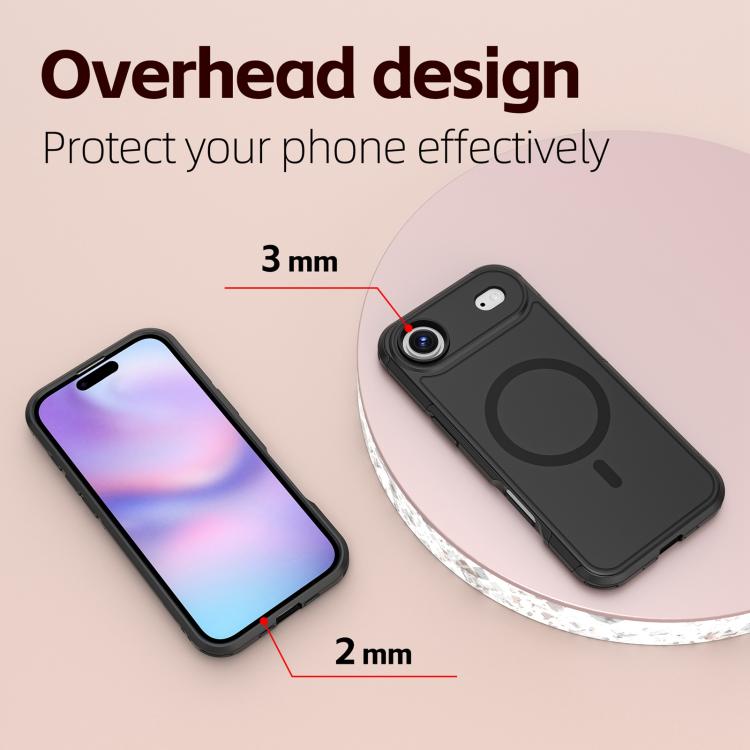 For iPhone 17 Air RedPepper Armor Magsafe PC Hybrid TPU Phone Case(Black) - free shipping - PMC Jewellery - Order now!