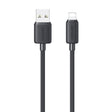 USAMS US-SJ689 USB to 8 Pin 2.4A Striped Fast Charge Data Cable, Length:1m(Black) - Normal Style Cable by USAMS | Online Shopping South Africa | PMC TechLife | Buy Now Pay Later Mobicred