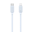 USAMS US-SJ702 USB-C / Type-C to 8 Pin 30W Striped Fast Charge Data Cable, Length:3m(Blue) - free shipping - PMC Jewellery - Order now!
