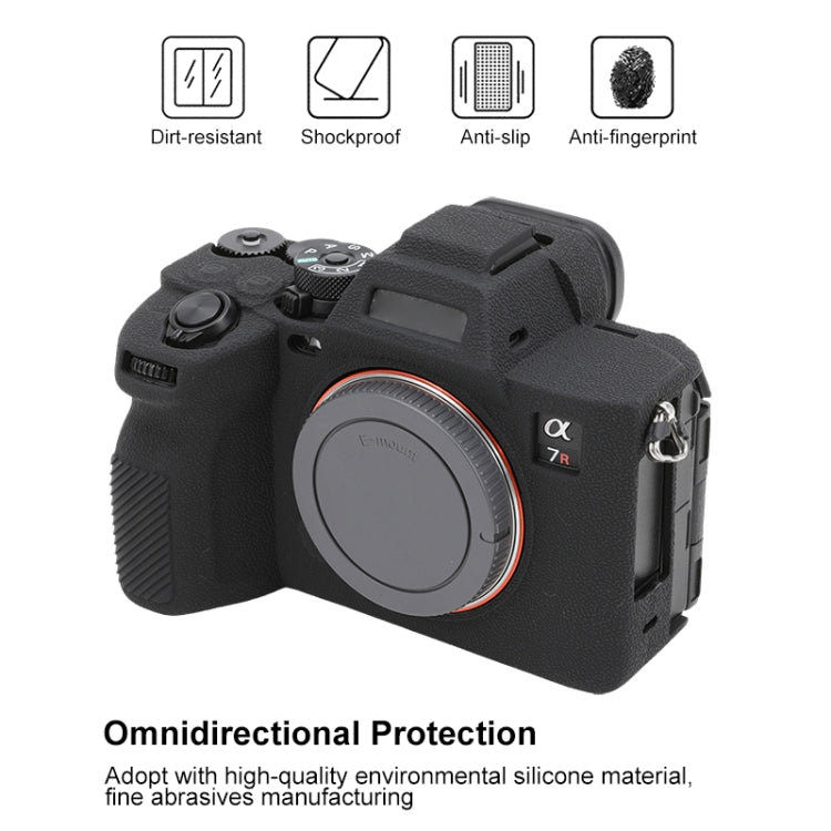 For Sony ILCE7RM5 / A7R5 Litchi Texture Soft Silicone Protective Case(Black) - free shipping - PMC TechLife - Order now!