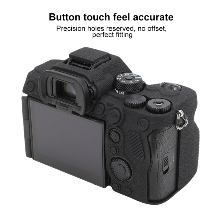 For Sony ILCE7RM5 / A7R5 Litchi Texture Soft Silicone Protective Case(Black) - free shipping - PMC TechLife - Order now!