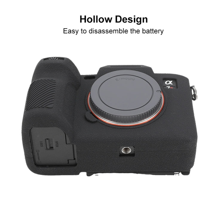For Sony ILCE7RM5 / A7R5 Litchi Texture Soft Silicone Protective Case(Black) - free shipping - PMC TechLife - Order now!