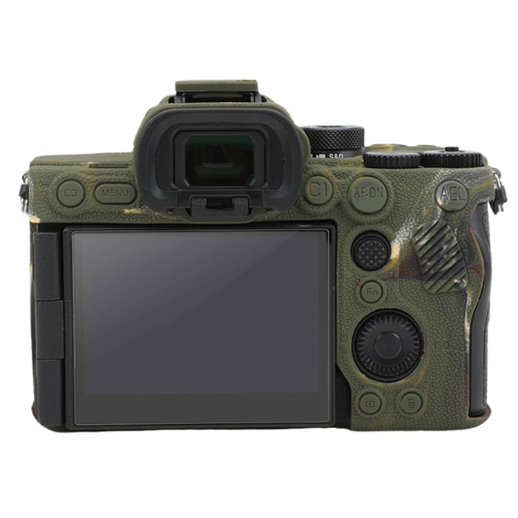 For Sony ILCE7RM5 / A7R5 Litchi Texture Soft Silicone Protective Case(Camouflage) - Protective Case by PMC TechLife | Online Shopping South Africa | PMC TechLife | Buy Now Pay Later Mobicred