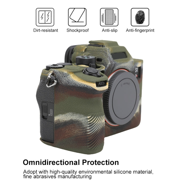 For Sony ILCE7RM5 / A7R5 Litchi Texture Soft Silicone Protective Case(Camouflage) - Protective Case by PMC TechLife | Online Shopping South Africa | PMC TechLife | Buy Now Pay Later Mobicred