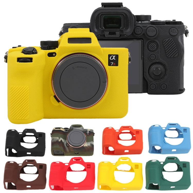 For Sony ILCE7RM5 / A7R5 Litchi Texture Soft Silicone Protective Case(Blue)
