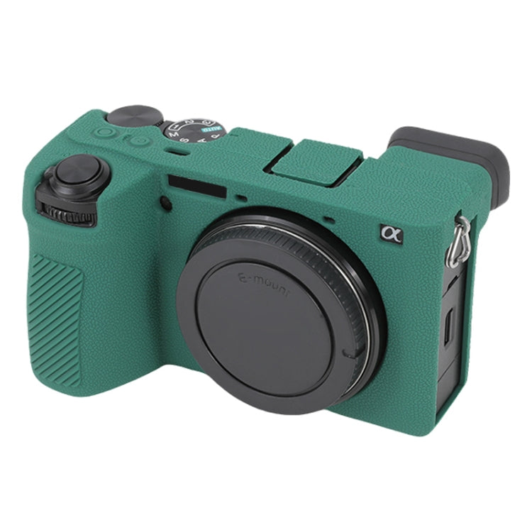 For Sony ILCE-6700 / A6700 Litchi Texture Soft Silicone Protective Case(Green) - Protective Case by PMC TechLife | Online Shopping South Africa | PMC TechLife