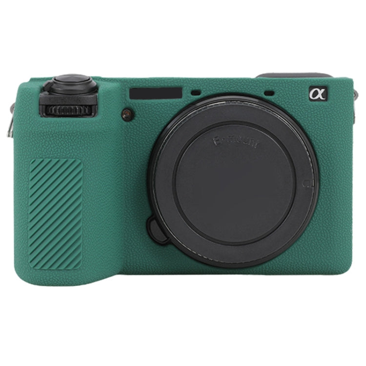 For Sony ILCE-6700 / A6700 Litchi Texture Soft Silicone Protective Case(Green) - Protective Case by PMC TechLife | Online Shopping South Africa | PMC TechLife