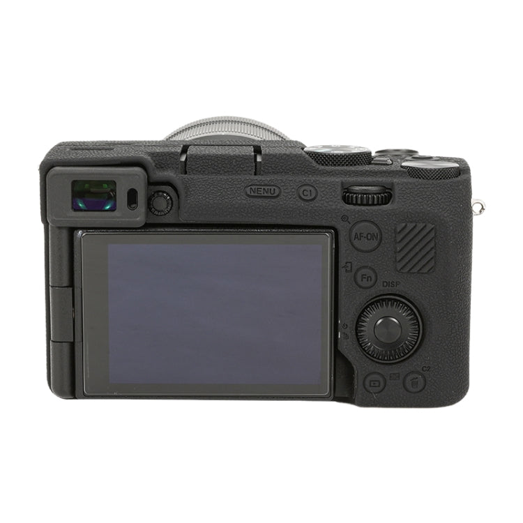 For Sony ILCE-7CM2 / A7C II / A7CR Litchi Texture Soft Silicone Protective Case(Black) - Protective Case by PMC TechLife | Online Shopping South Africa | PMC TechLife | Buy Now Pay Later Mobicred