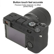 For Sony ILCE-7CM2 / A7C II / A7CR Litchi Texture Soft Silicone Protective Case(Black)