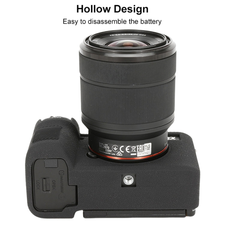For Sony ILCE-7CM2 / A7C II / A7CR Litchi Texture Soft Silicone Protective Case(Black) - Protective Case by PMC TechLife | Online Shopping South Africa | PMC TechLife | Buy Now Pay Later Mobicred