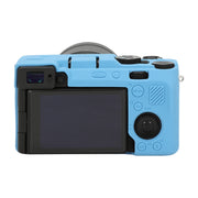 For Sony ILCE-7CM2 / A7C II / A7CR Litchi Texture Soft Silicone Protective Case(Blue)