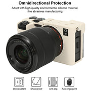 For Sony ILCE-7CM2 / A7C II / A7CR Litchi Texture Soft Silicone Protective Case(White)