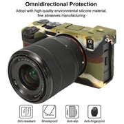 For Sony ILCE-7CM2 / A7C II / A7CR Litchi Texture Soft Silicone Protective Case(Camouflage)
