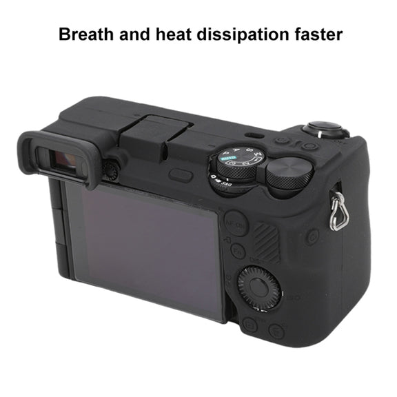 For Sony ILCE-6700 / A6700 Glossy Soft Silicone Protective Case(Black)
