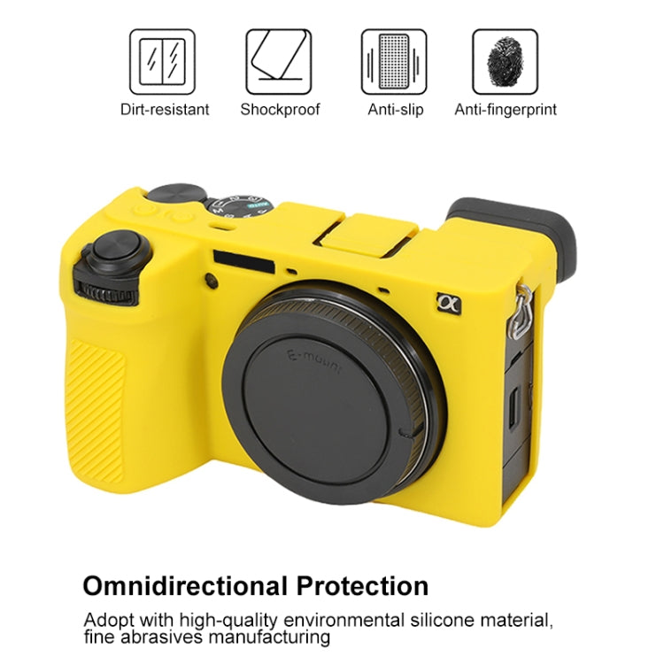 For Sony ILCE-6700 / A6700 Glossy Soft Silicone Protective Case(Yellow) - Protective Case by PMC TechLife | Online Shopping South Africa | PMC TechLife | Buy Now Pay Later Mobicred