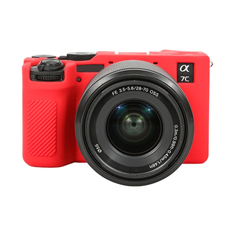 For Sony ILCE-7CM2 / A7C II / A7CR Glossy Soft Silicone Protective Case(Red) - Protective Case by PMC TechLife | Online Shopping South Africa | PMC TechLife | Buy Now Pay Later Mobicred