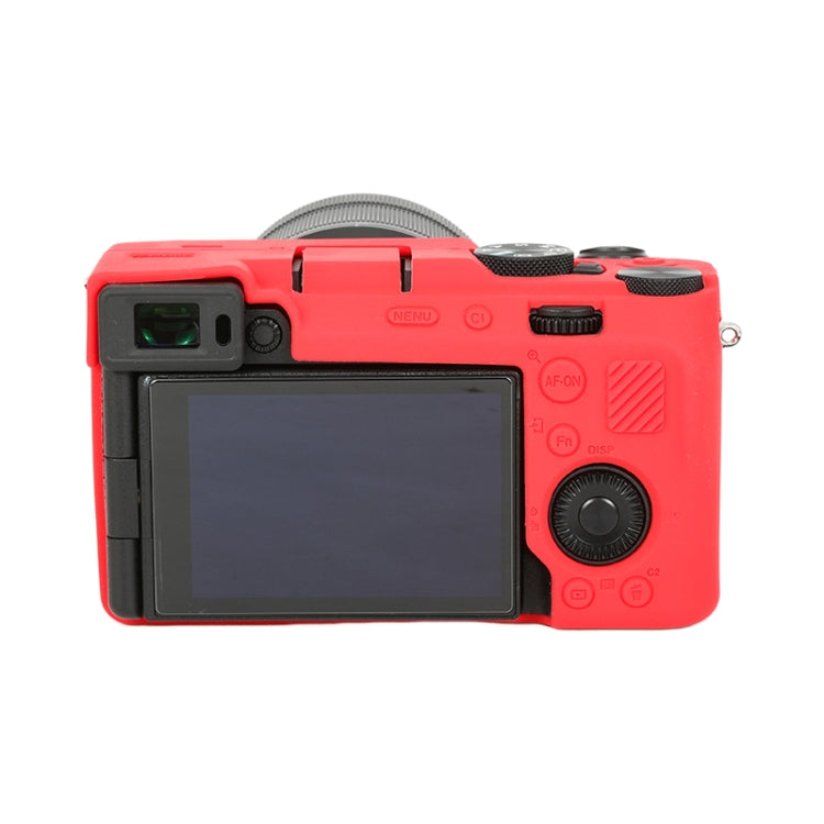For Sony ILCE-7CM2 / A7C II / A7CR Glossy Soft Silicone Protective Case(Red) - Protective Case by PMC TechLife | Online Shopping South Africa | PMC TechLife | Buy Now Pay Later Mobicred